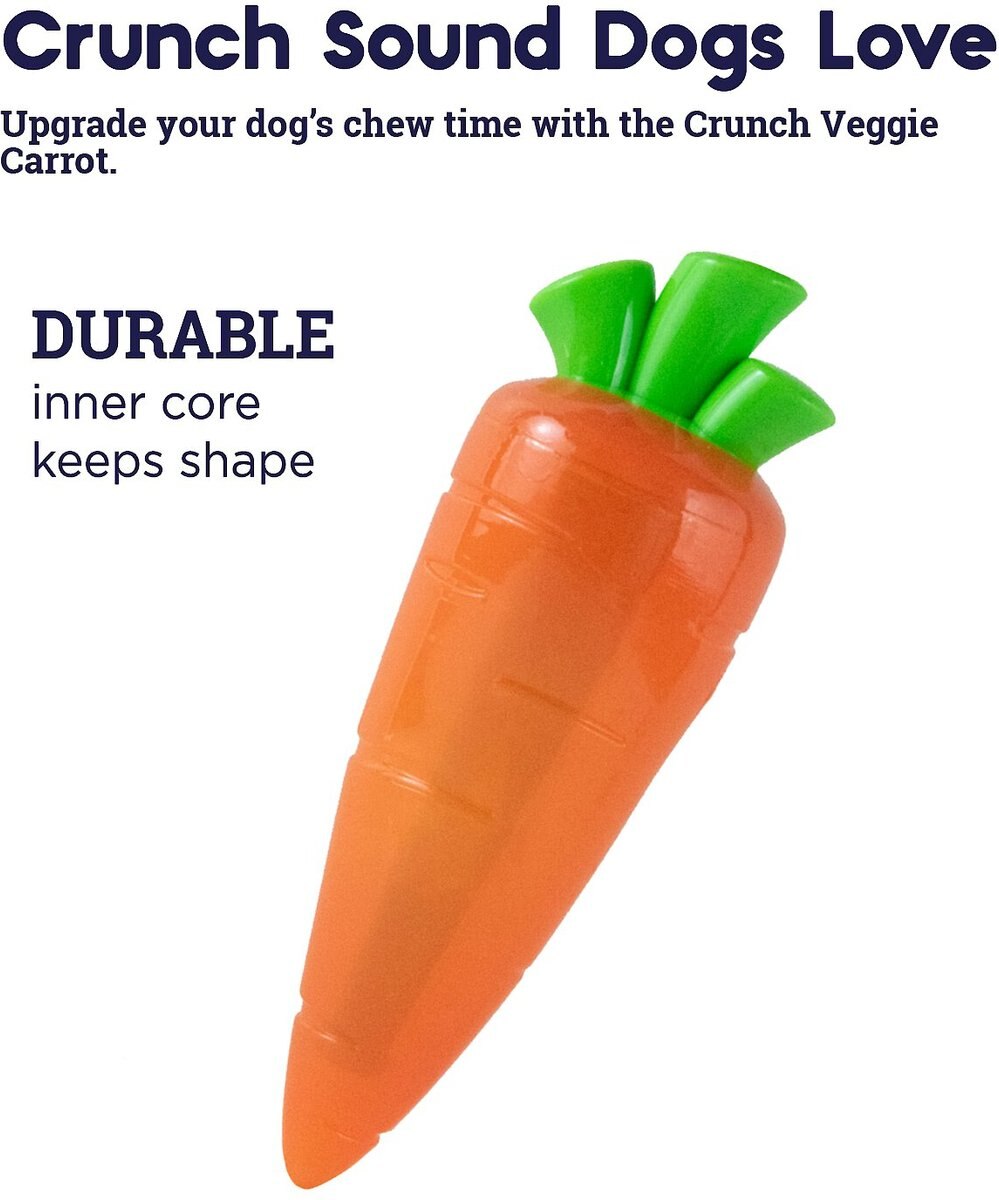 Petstages Crunch Veggie Carrot Tough Dog Chew Toy