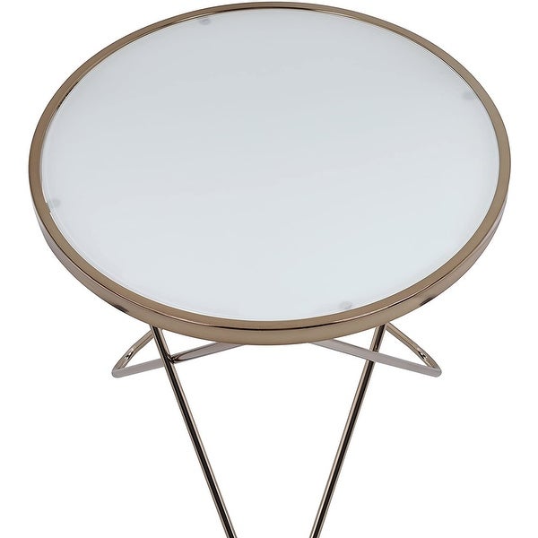 ACME Valora Coffee Table in Champagne and Frosted Glass