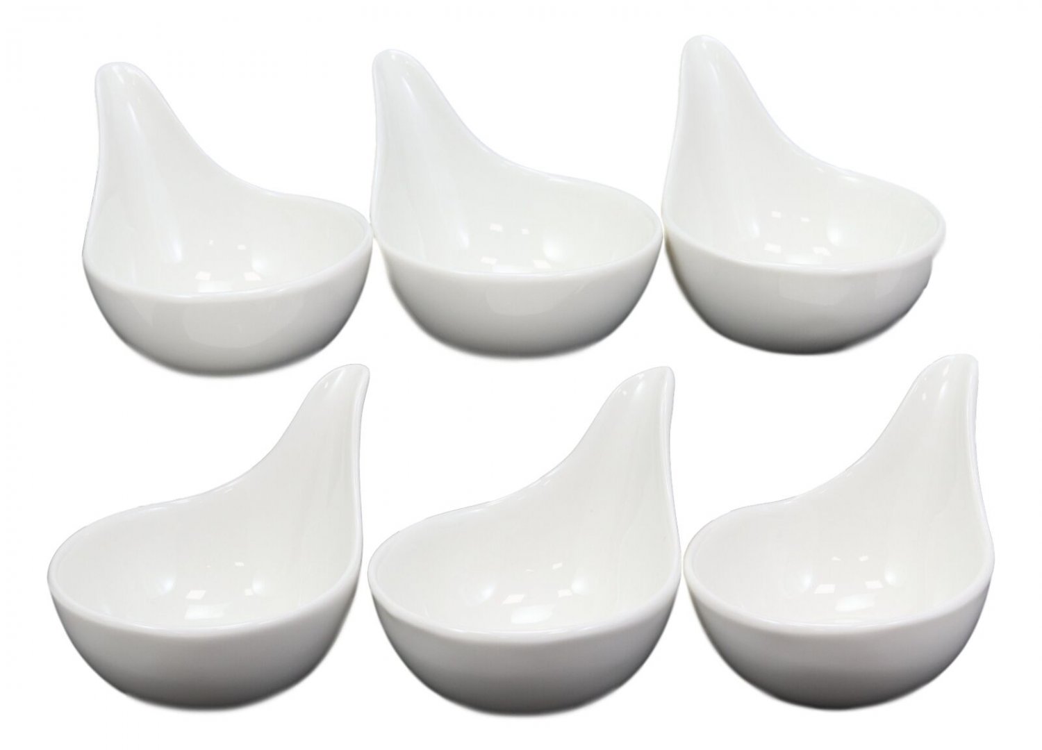 1 White Porcelain Condiments Ketchup Ranch Sauce Dipping Bowl Dish Ramekins Set 6 EBR02