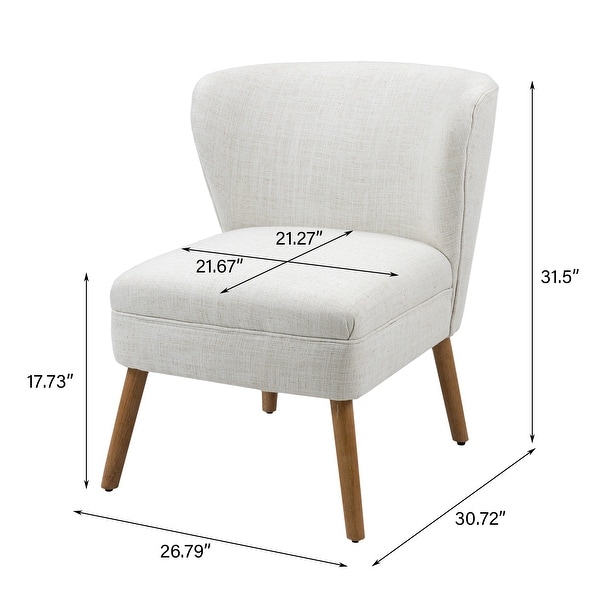 Upholstered Accent Chair Armchair Linen Side Chair