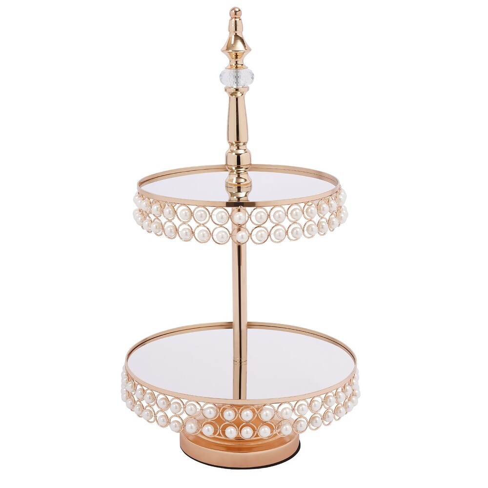 9 Pieces Gold Cake Stand Dessert Table Display Set