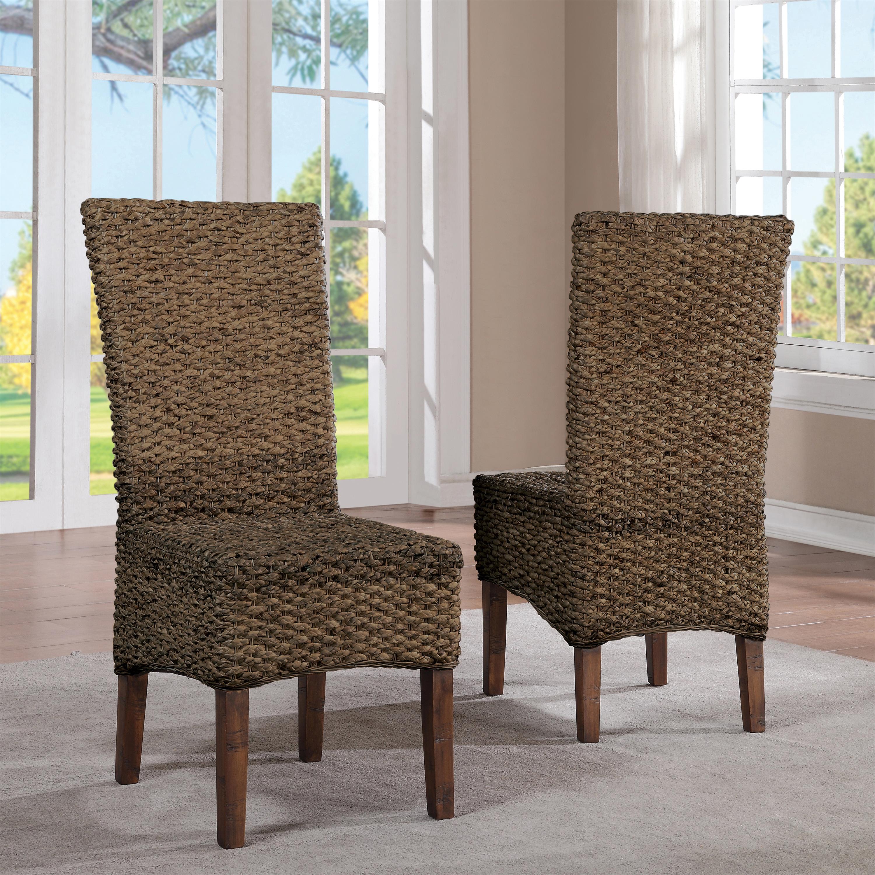 Sarasota Seagrass Woven Upholstered Side Chair