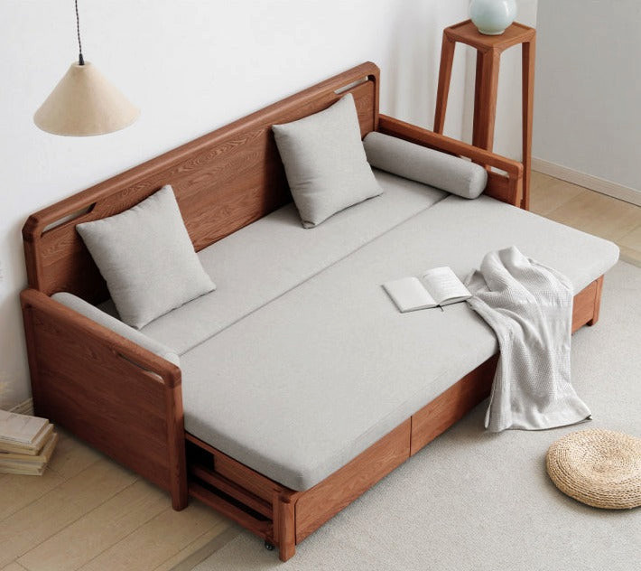 North American Solid Wood MultiFunctional Storage Sleeper Sofa   Transitional   Sleeper Sofas   by GVAwood  Houzz