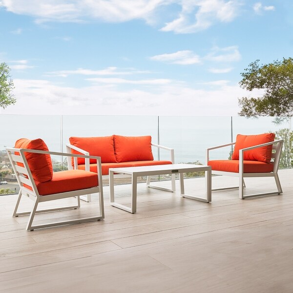 Sunset and Cie 4PCs Aluminum Patio Furniture Set