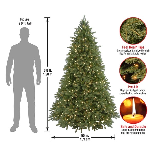 National Tree Company 6.5 ft. Jersey Fraser Fir Tree with Clear Lights