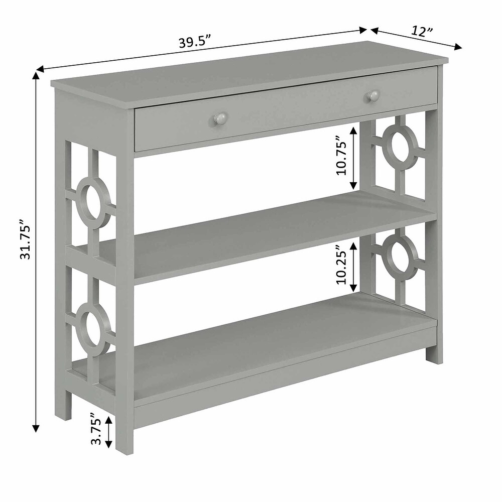 Convenience Concepts Ring 1 Drawer Console Table with Shelves