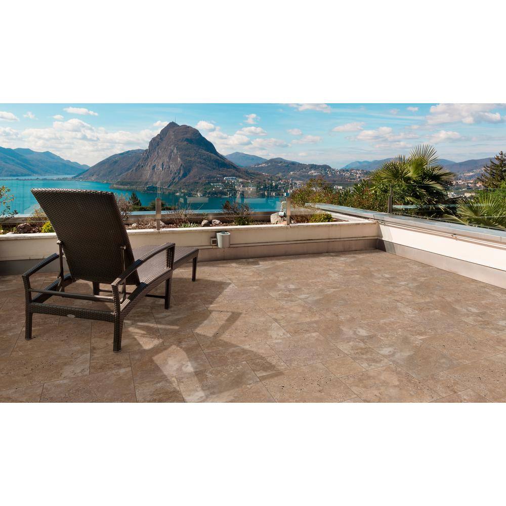 MSI Mediterranean Pattern Walnut Pattern Tumbled Travertine Paver Kits (360 Pieces480 sq. ft.Pallet) TWAL10KITS