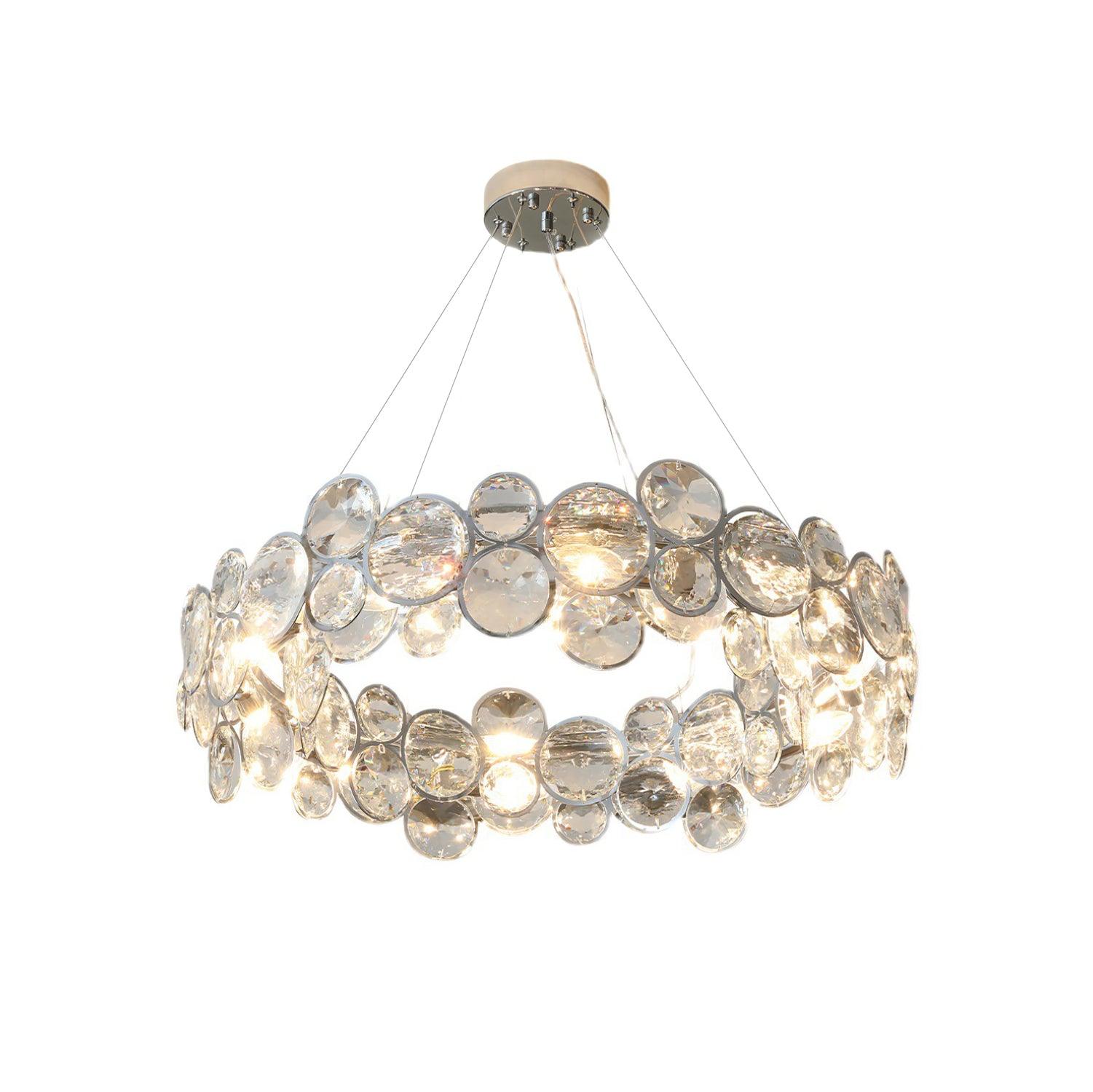 Chrome Round Crystal Chandelier