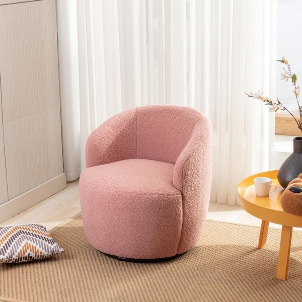 25inch Small Upholstered Fabric Swivel Accent Armchair