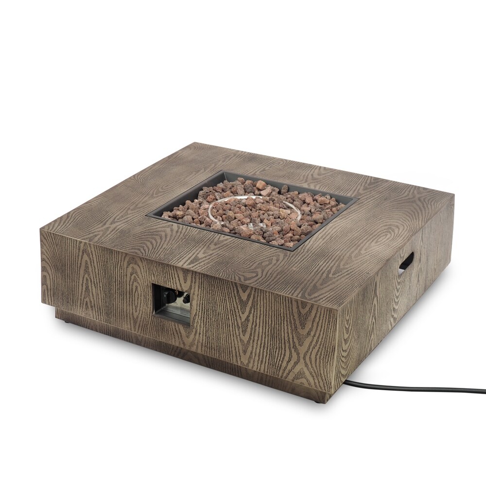 Wellington Outdoor Square Firepit by Christopher Knight Home