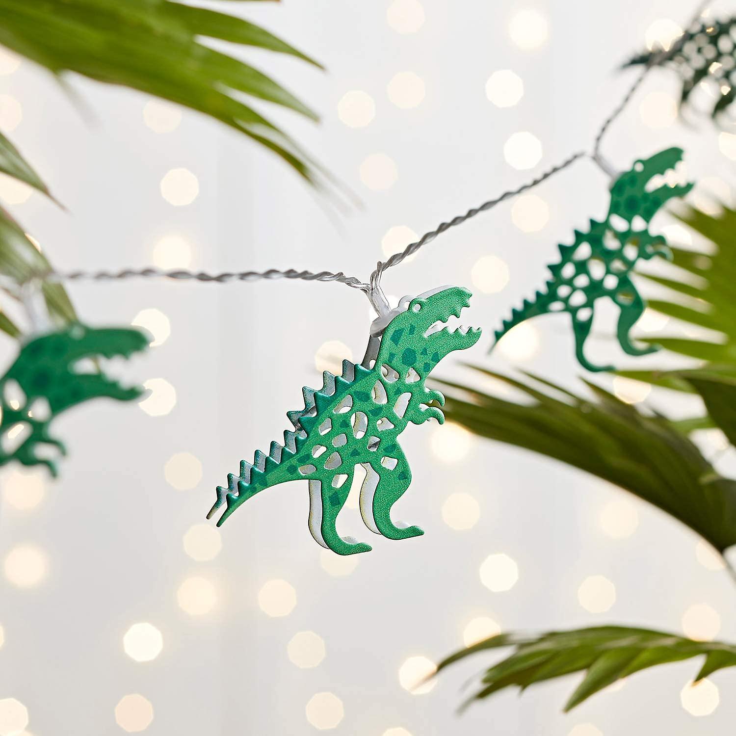 12 T-rex Dinosaur Battery Operated Led Indoor String Lights