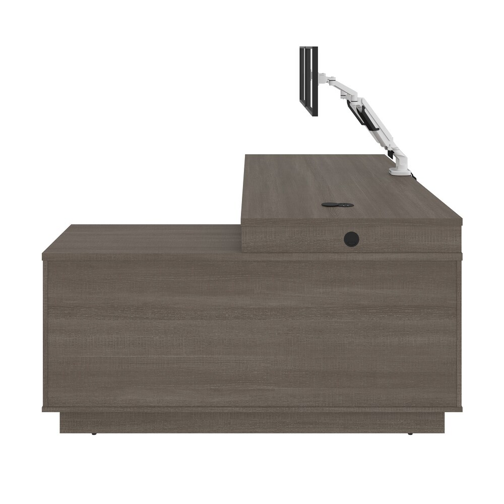 BESTAR Equinox 72W L Shaped Desk with Monitor Arms