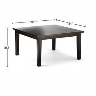 Simpli Home Eastwood Solid Hardwood and 54 in. x 54 in. Square Contemporary Dining Table in Java Brown 3AXCDNT-002