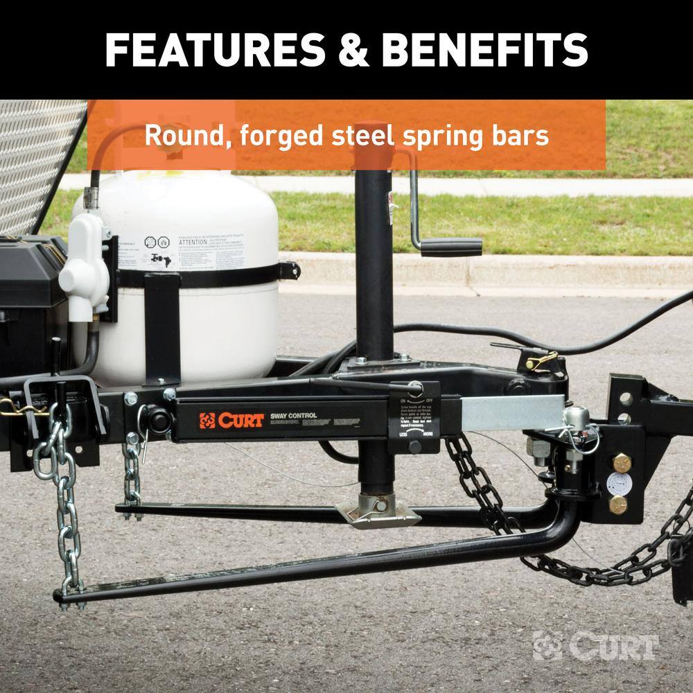 CURT MV Round Bar Weight Distribution Hitch Kit (8K - 10K lbs. 31-316