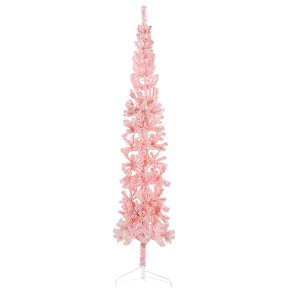 vidaXL Christmas Tree Decoration Slim Artificial Half Xmas Tree with Stand