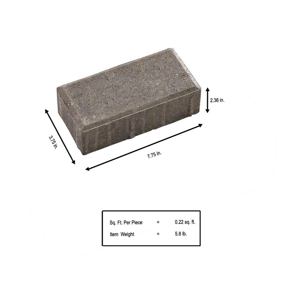 8 in. x 4 in. x 2.25 in. TanCharcoal Concrete Holland Paver (486- Piece Pallet) 10154770