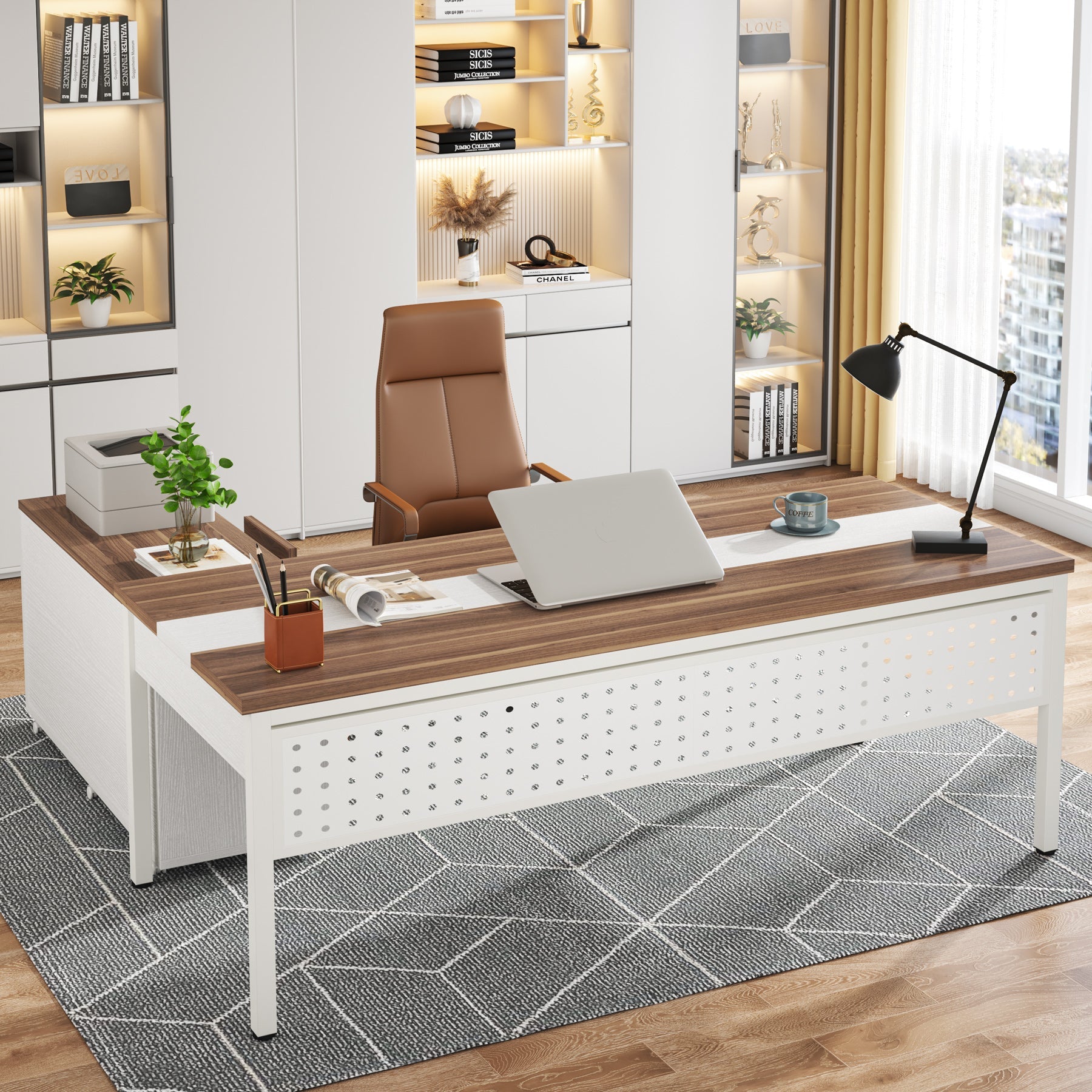 Industrial L-Shaped Desk, 71