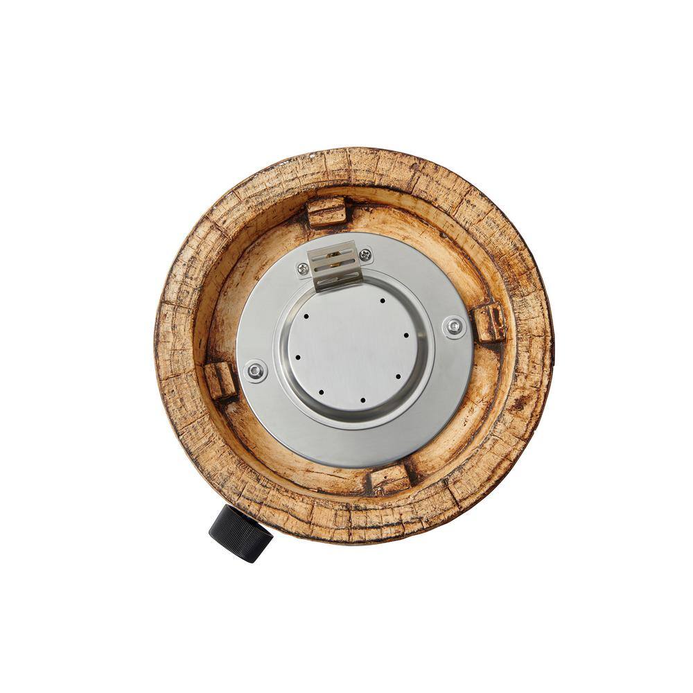 Clihome Outdoor Brown 10 in. Round Auto-Ignition Propane Gas Fire Pit CL-FP04-B