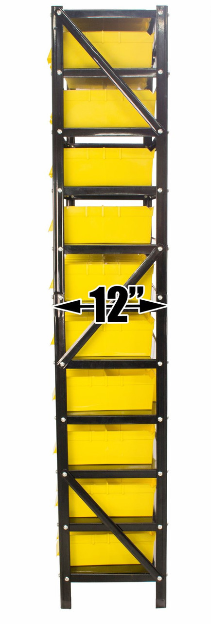 Erie Tools 60 Bin Parts Rack Storage Shop Garage Organizer