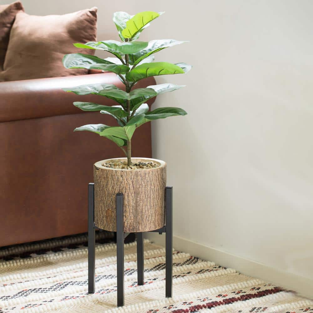 Gardenised Adjustable Metal Plant Holder， Flower Pot Stand Expands from 9.5 in. to 14.5 in. QI003984