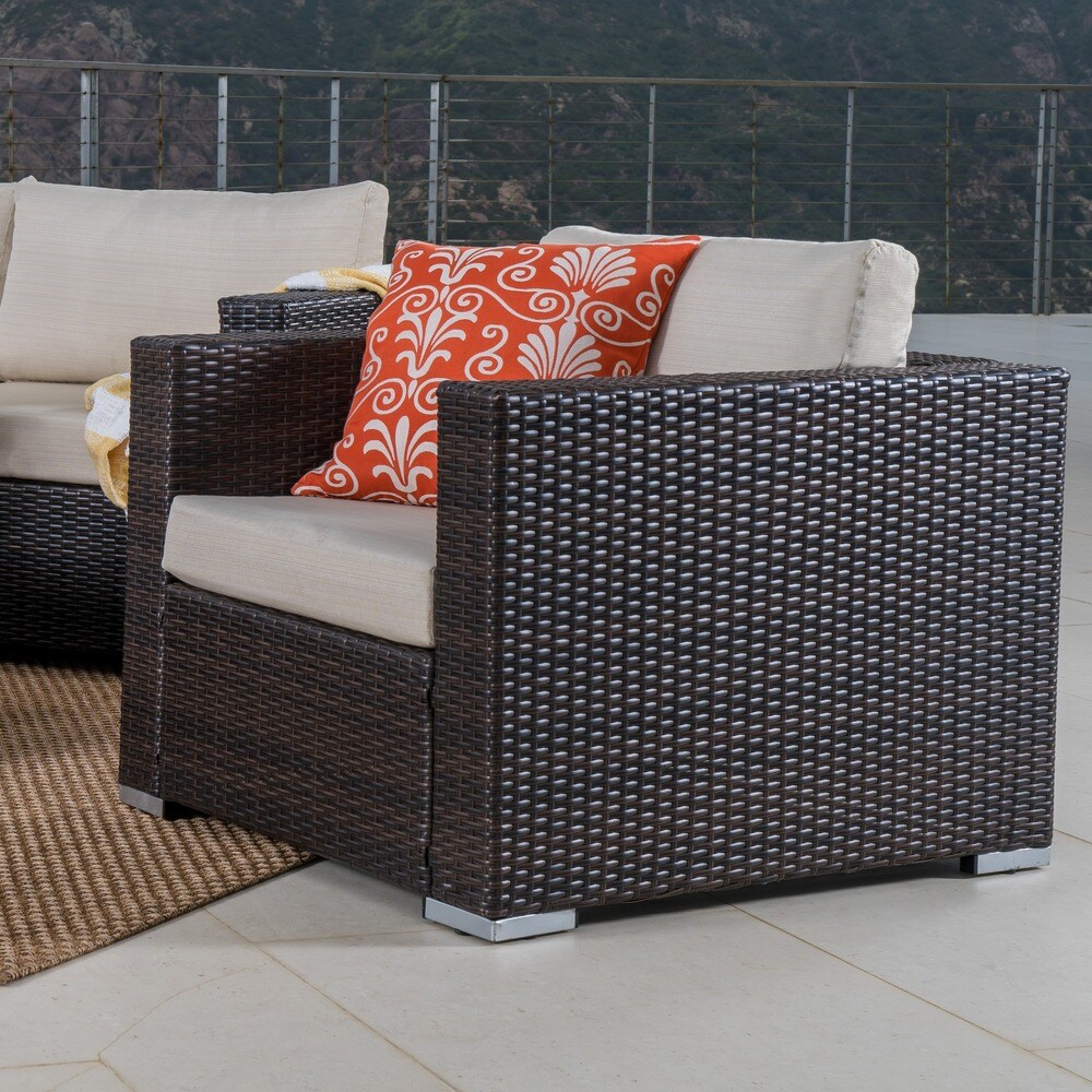 Christopher Knight Home Santa Rosa Outdoor 7 piece Wicker Seating Sectional Set