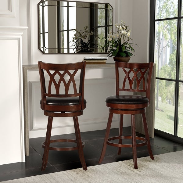 Hillsdale Furniture Tateswood Wood Swivel Stool， Cherry