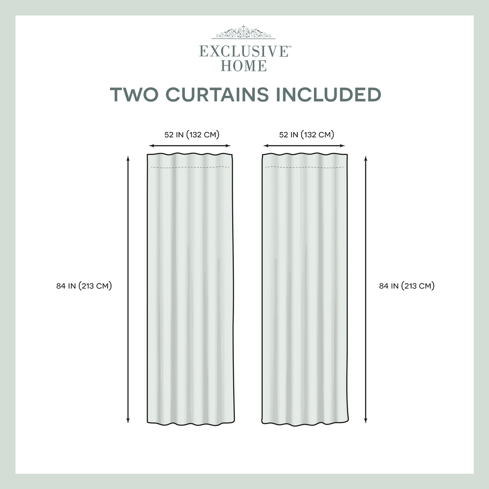 ATI Home Belgian Sheer Hidden Tab Top Curtain Panel Pair