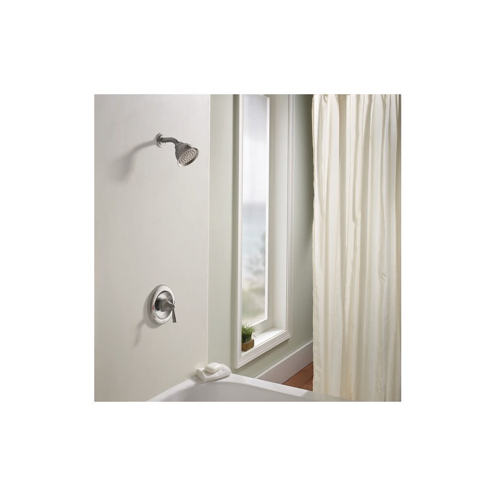 Moen Banbury  Shower Head Spot Resist Brushed Nickel 4 1 Handle ;