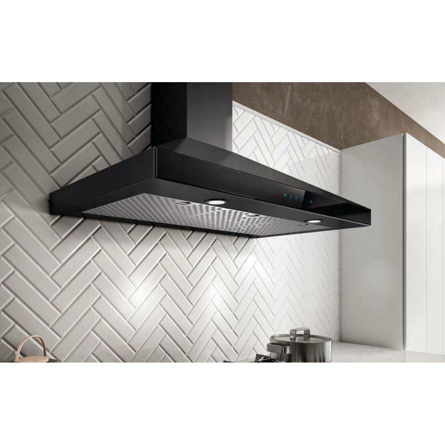 Elica 36-inch Varna Black Wall Mount Range Hood EVR636BL