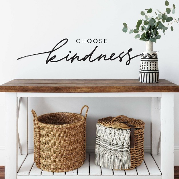 Choose Kindness Peel And Stick Wall Decal Black Roommates