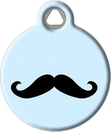 Dog Tag Art Moustache Personalized Dog and Cat ID Tag