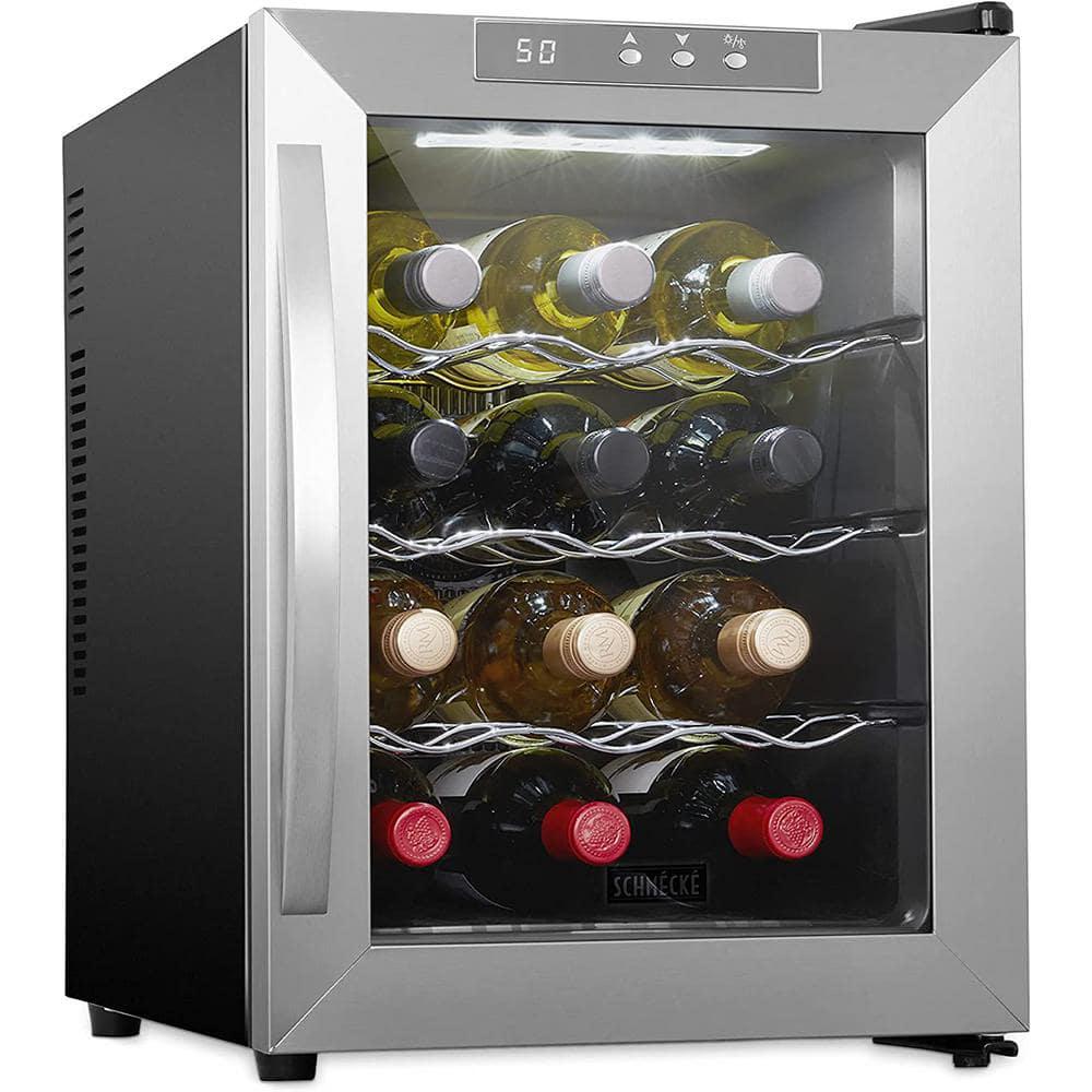 Schmecke Thermoelectric 12Bottle Free Standing Wine Cooler  Stainless Steel