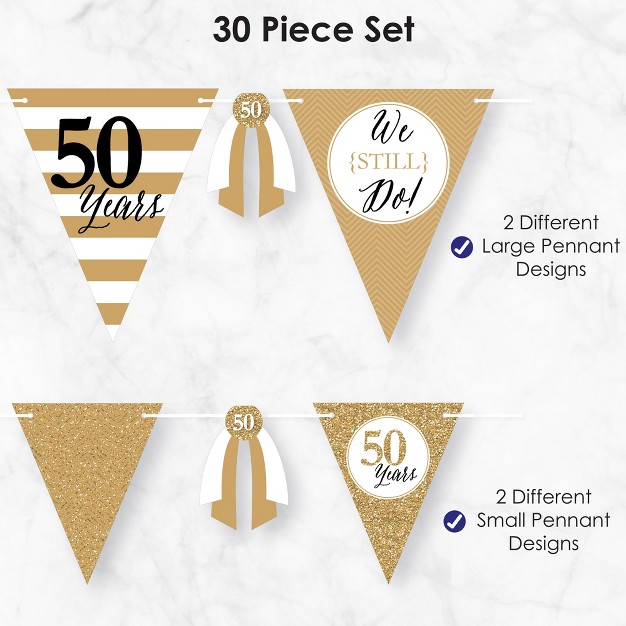 Big Dot Of Happiness We Still Do 50th Wedding Anniversary Diy Anniversary Party Pennant Garland Decoration Triangle Banner 30 Pieces