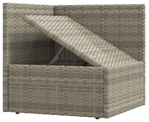 vidaXL Patio Furniture Set 11 Piece Lounge Set with Cushions Gray Poly Rattan   Tropical   Outdoor Sofas   by vidaXL LLC  Houzz