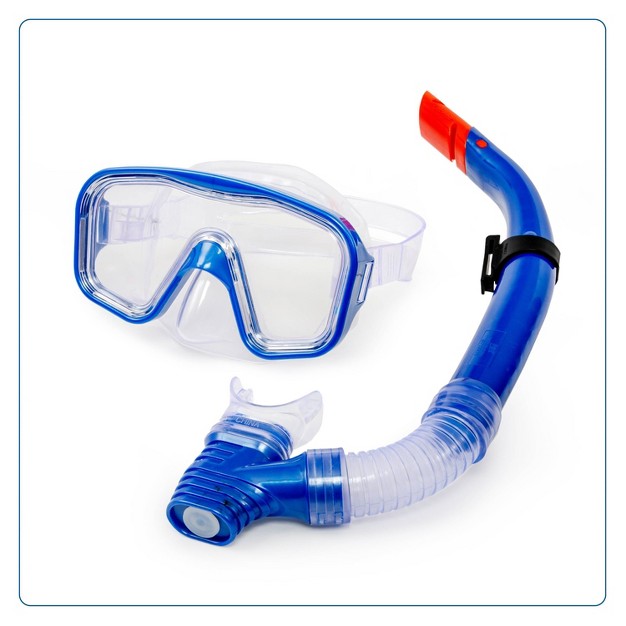 Aqua Leisure Dominica Adult Snorkel Mask Combo Blue