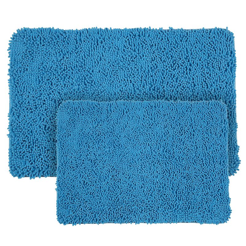 Portsmouth Home 2-piece Memory Foam Shag Bath Mat