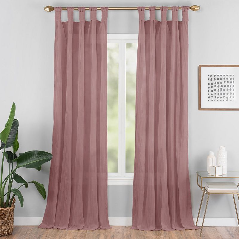 Vue Elements 1-panel Priya Semi-Sheer Window Curtain