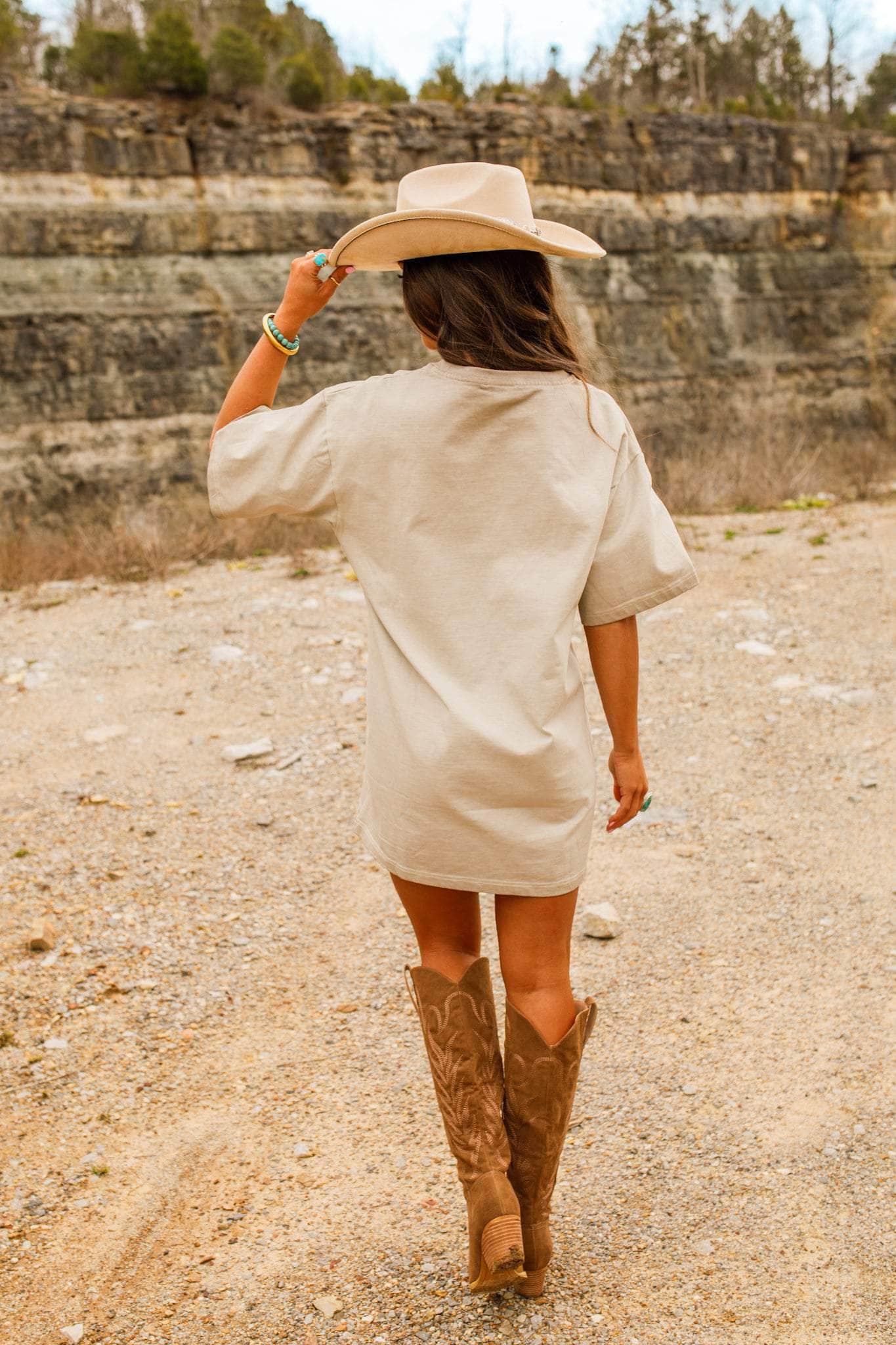 Western Journey Graphic Dress