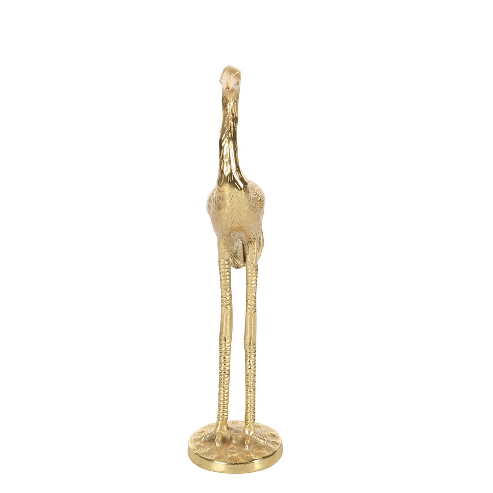 Gold Aluminum Flamingo Sculpture (Set of 2)   S/2 15\