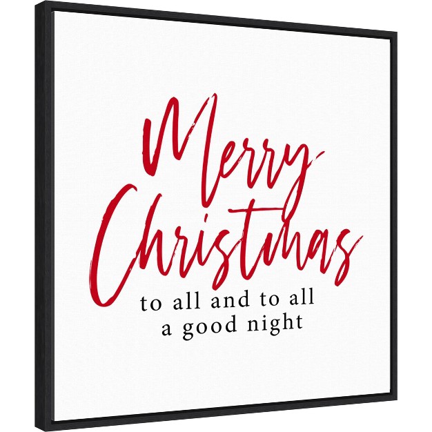 X 22 quot Merry Christmas To All Script Framed Wall Canvas Amanti Art