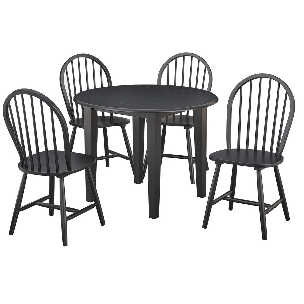 Simple Living Rollo Solid Wood 5 piece Drop Leaf Dining Set