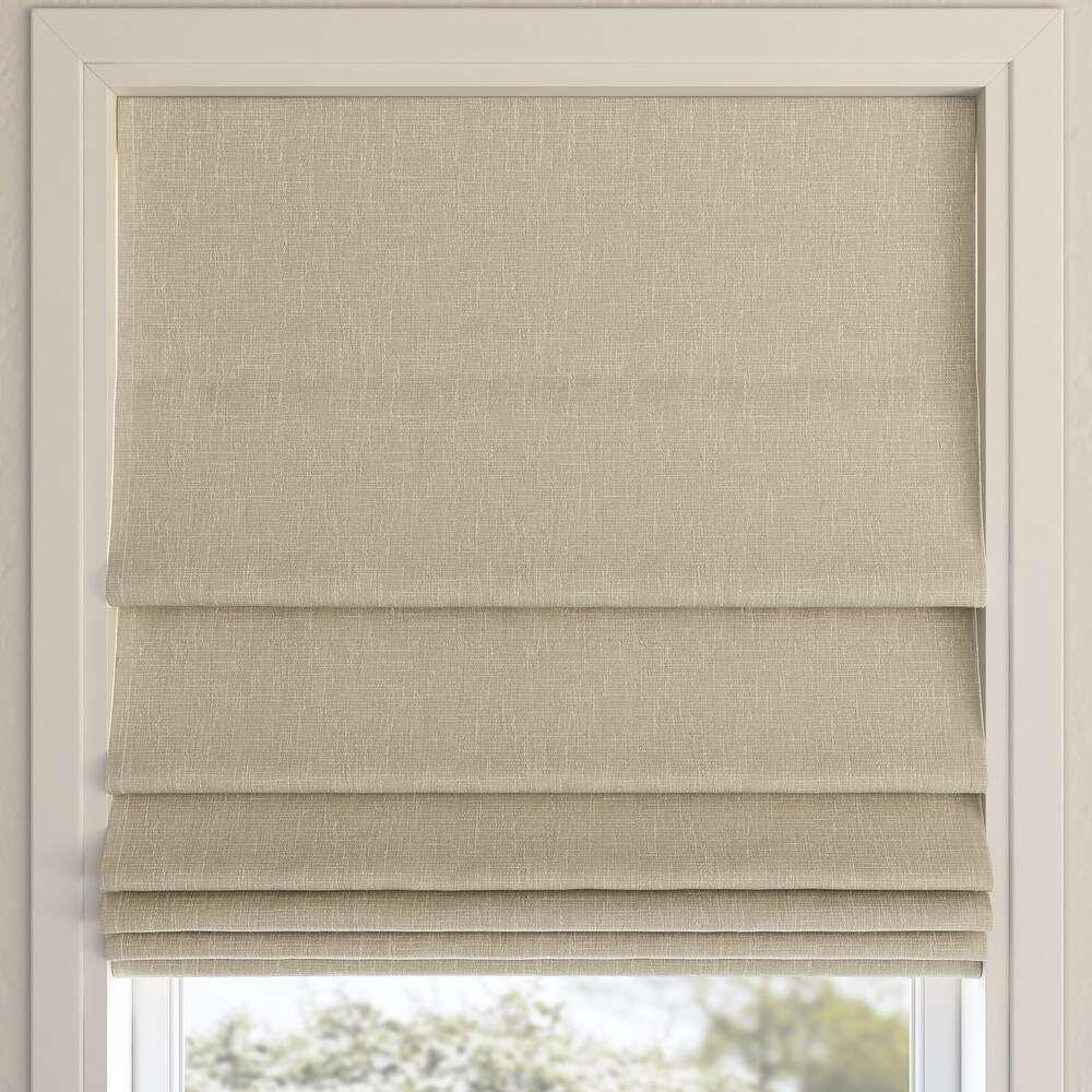 Sun Zero Pryer Textured Total Blackout Cordless Roman Shade