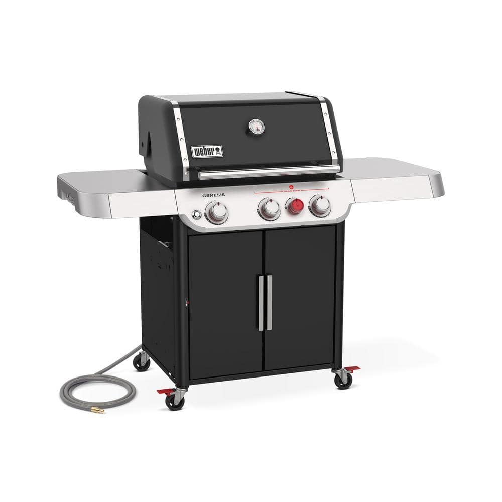 Weber Genesis E-325s 3-Burner Natural Gas Grill in Black with Built-In Thermometer 37310001