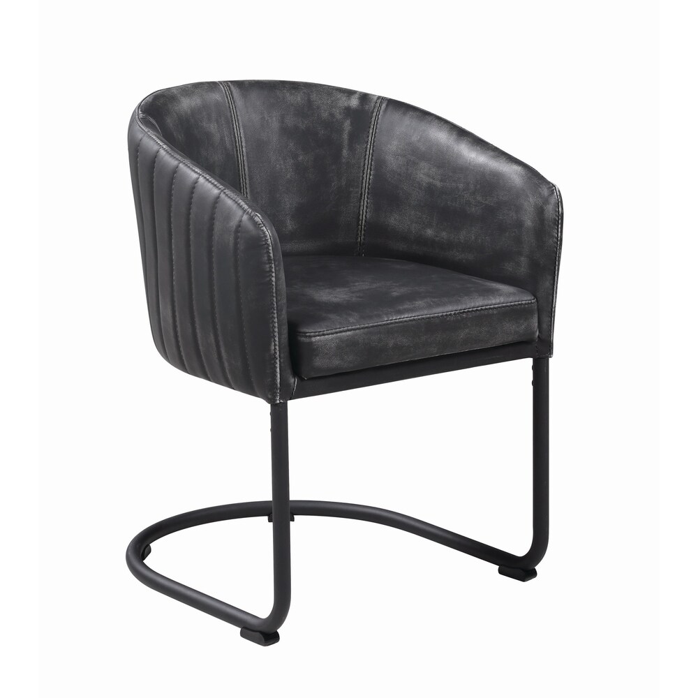 Coaster Furniture Banner Anthracite and Matte Black Upholstered Dining Chair