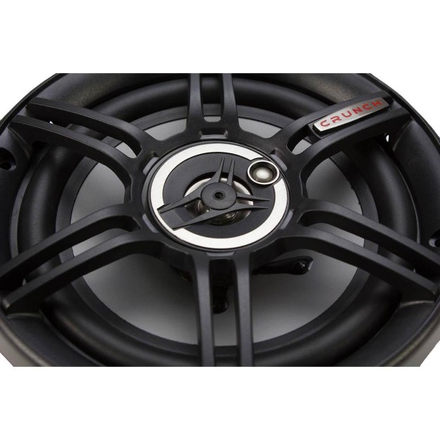 Crunch 300 Watts 6 5 inch 3 way 4 Ohms Steel Basket Cs Speakers Black Cs 653