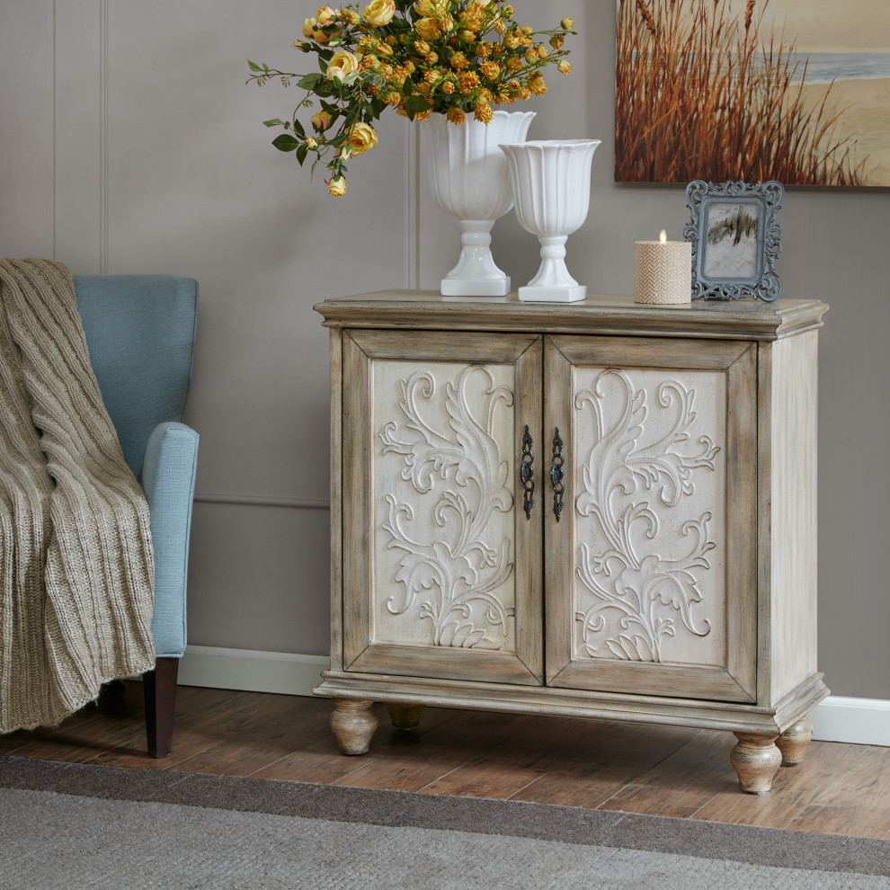 Madison Park Driscoll 2 Door Cabinet   French Country   Accent Chests And Cabinets   by Olliix  Houzz