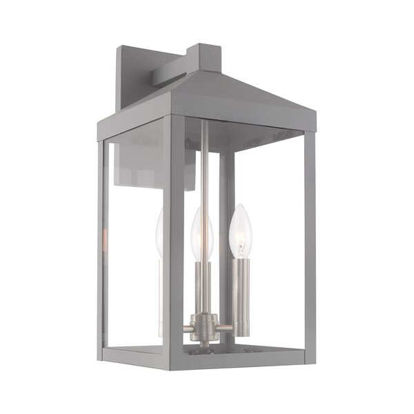 Livex Lighting Nyack 3-Light Outdoor Wall Lantern - 8.25