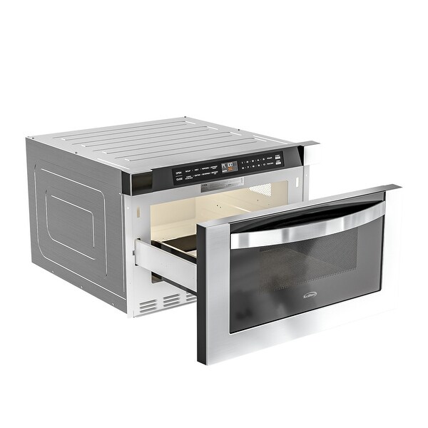 24 in. Stainless-Steel Microwave Drawer with Oven， Wall-Mounted with Flat Bottom，1.2 Cu. Ft. Shopping - The Best Deals on Over-the-Range Microwaves | 40725111