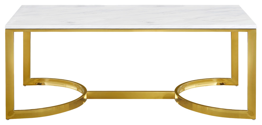 London Gold Coffee Table   Contemporary   Coffee Tables   by HedgeApple  Houzz