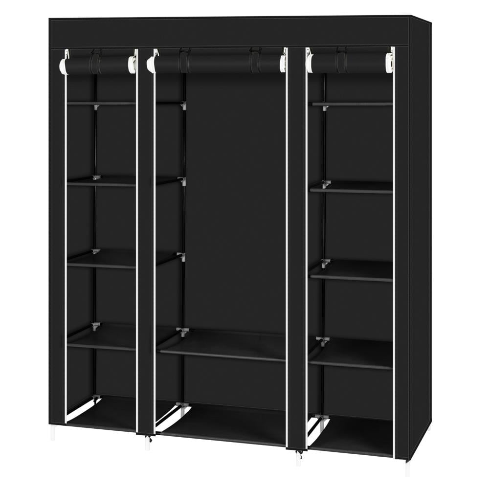 FCH 69" Heavy Duty Clothes Portable Closet, Black